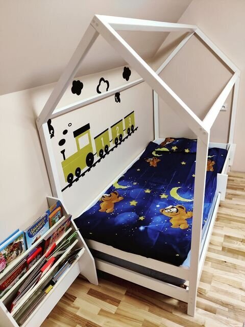 Vaikiška lova namelis SOFIHOUSE 160x80 BALTA цена и информация | Vaikiškos lovos | pigu.lt