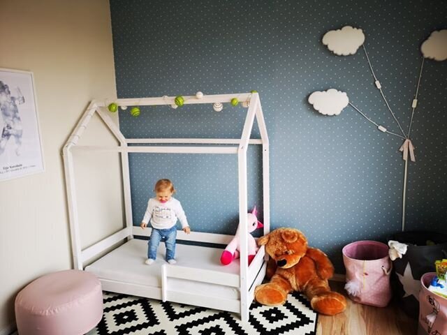 Vaikiška lova namelis SOFIHOUSE 200x120 BALTA kaina ir informacija | Vaikiškos lovos | pigu.lt