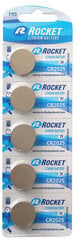 Rocket Lithium CR2025, 5 vnt. kaina ir informacija | Elementai | pigu.lt