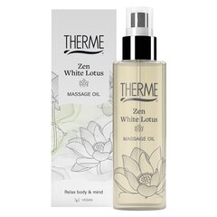 Masažo aliejus Therme Zen White Lotus, 125 ml kaina ir informacija | Masažo aliejai | pigu.lt