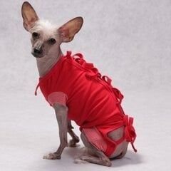 Grande Finale послеоперационная футболка (красная) XXS 22см цена и информация | Одежда для собак | pigu.lt