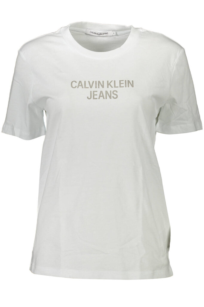 Marškinėliai moterims Calvin Klein, balti цена и информация | Marškinėliai moterims | pigu.lt
