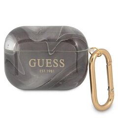 Чехол для наушников GUAPUNMK Guess TPU Shiny Marble Pro Black цена и информация | Аксессуары для наушников | pigu.lt