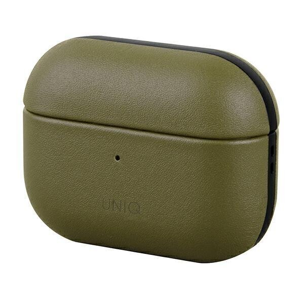 Uniq Terra Genuine Leather, AirPods Pro, Olive kaina ir informacija | Ausinės | pigu.lt