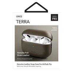 Uniq Terra Genuine Leather, AirPods Pro, Olive цена и информация | Теплая повязка на уши, черная | pigu.lt