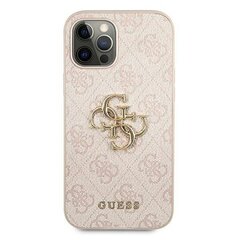Guess GUHCP12M4GMGPI, skirtas iPhone 12/12 Pro, rožinis kaina ir informacija | Telefono dėklai | pigu.lt