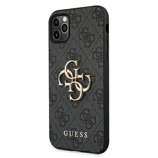 Guess GUHCN654GMGGR, skirtas iPhone 11 Pro Max, pilkas kaina ir informacija | Telefono dėklai | pigu.lt