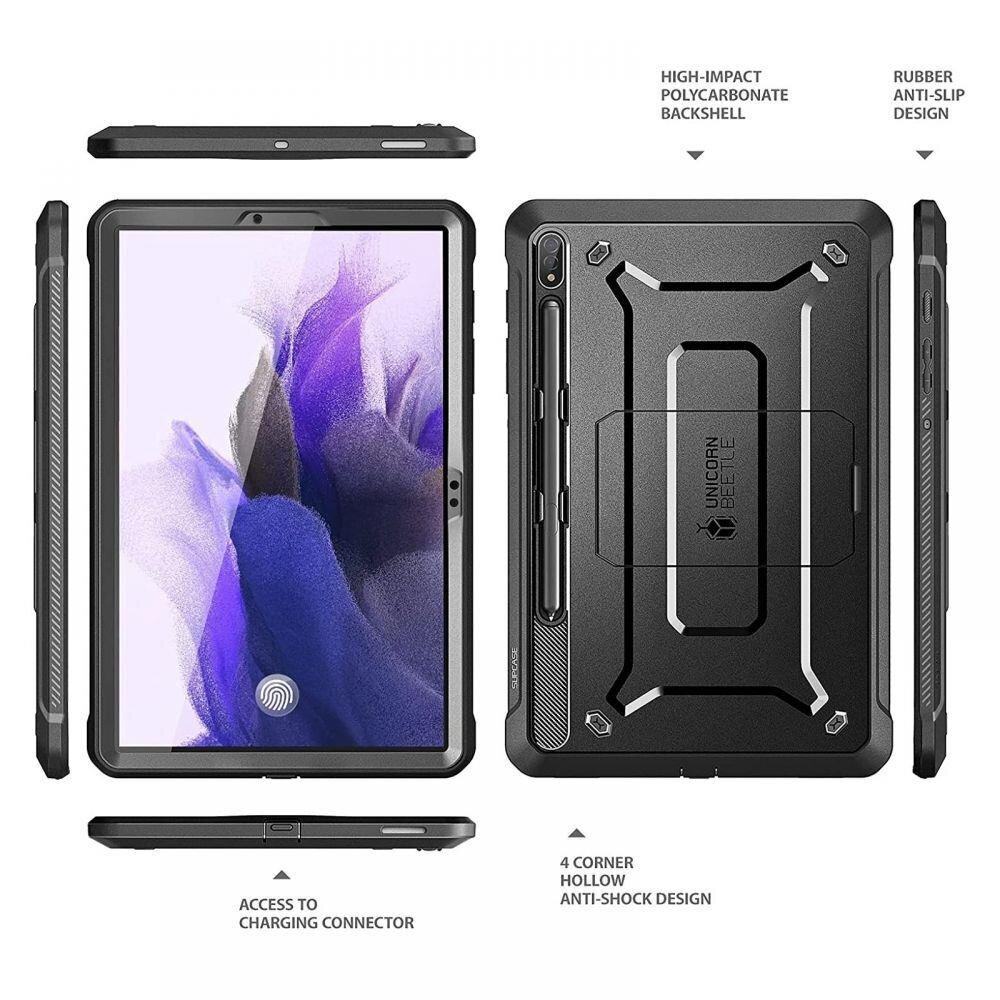 Защитный чехол Supcase Unicorn Beetle Pro, Galaxy Tab S7 FE 5G 12.4 T730 /  T736B, черный цена | pigu.lt