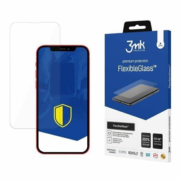 LCD apsauginė plėvelė 3MK Flexible Glass Apple iPhone 13/13 Pro kaina ir informacija | Apsauginės plėvelės telefonams | pigu.lt