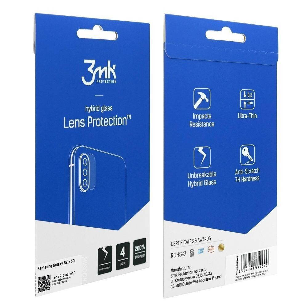 LCD apsauginė plėvelė kamerai 3MK Hybrid Glass Lens Apple iPhone 13 mini цена и информация | Apsauginės plėvelės telefonams | pigu.lt