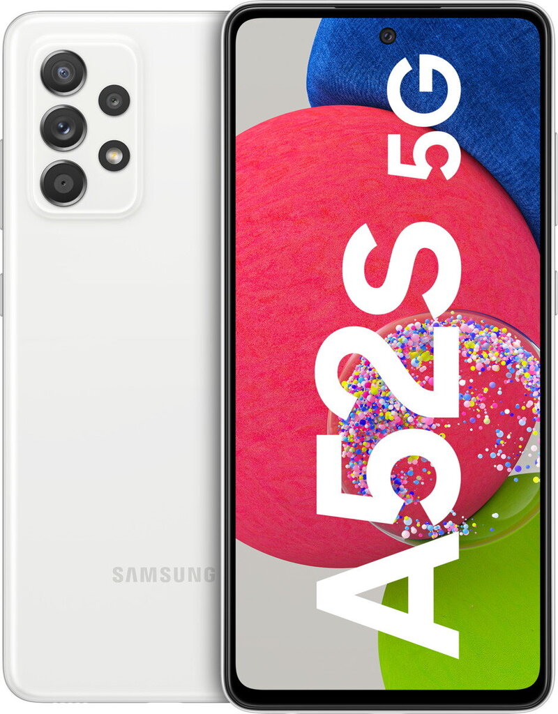 Samsung Galaxy A52s 5G, 128GB, Dual SIM, White kaina ir informacija | Mobilieji telefonai | pigu.lt