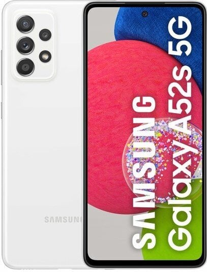 Samsung Galaxy A52s 5G, 128GB, Dual SIM, White kaina ir informacija | Mobilieji telefonai | pigu.lt