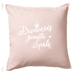 Dekoratyvinė pagalvė su užrašu Princesės gimsta spalį, rožinė. kaina ir informacija | Originalios pagalvės, užvalkalai | pigu.lt