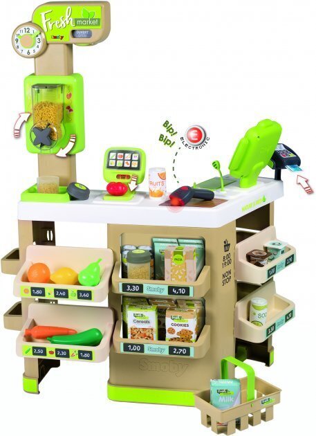 Žaislinė parduotuvė Smoby Fresh Market kaina ir informacija | Žaislai mergaitėms | pigu.lt