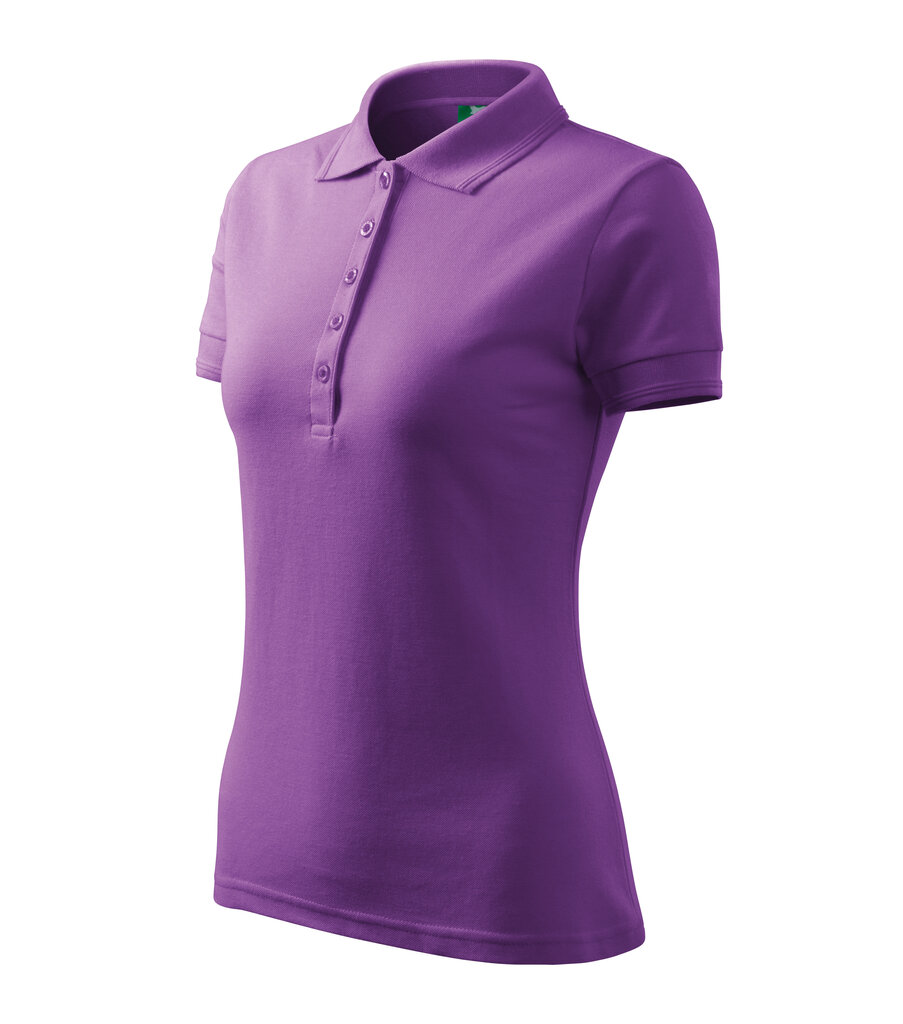 Polo marškinėliai moterims Malfini Pique, violetiniai, XS kaina | pigu.lt