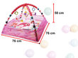 Lavinimo kilimėlis, baseinas su kamuoliukais rožinis kaina ir informacija | Lavinimo kilimėliai | pigu.lt