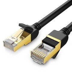 Сетевой кабель Ugreen NW107 RJ45, круглый, Cat.7, STP, 1.5 м, черный цена и информация | Кабели и провода | pigu.lt