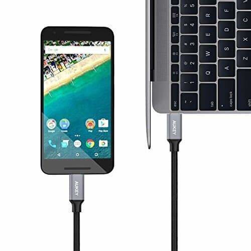 Aukey CB-CD6, USB-C, 2 m kaina ir informacija | Kabeliai ir laidai | pigu.lt