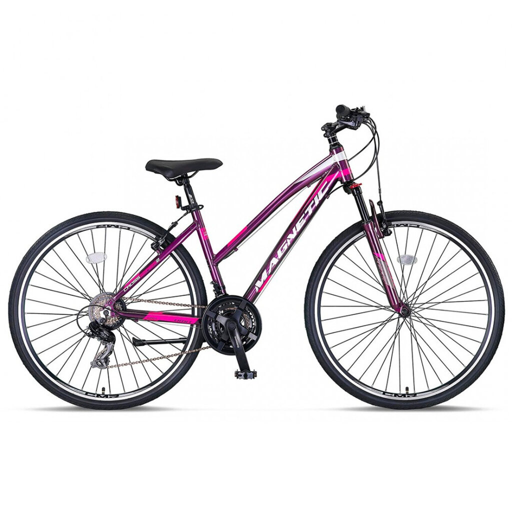 Kalnų dviratis Umit Magnetic 28", violetinis/rožinis kaina ir informacija | Dviračiai | pigu.lt