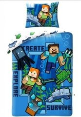 Комплект детского постельного белья Minecraft, 140 x 200, из 2 частей цена и информация | Детское постельное бельё | pigu.lt