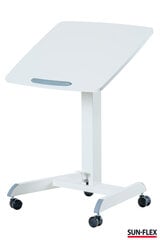 Stalas SUN-FLEX® EASYDESK PRO, reguliuojamo aukščio, baltas kaina ir informacija | Kompiuteriniai, rašomieji stalai | pigu.lt