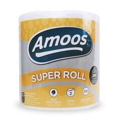 Кухонные бумажные полотенца  AMOOS Super Roll 2-слоя 280 л., 70 м цена и информация | Туалетная бумага, бумажные полотенца | pigu.lt