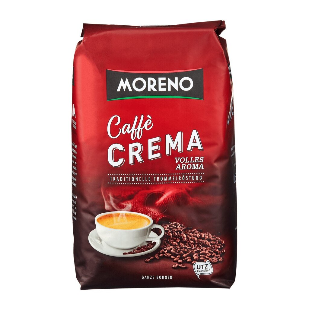 Moreno Caffe Crema Kavos pupelės, 1kg цена и информация | Kava, kakava | pigu.lt