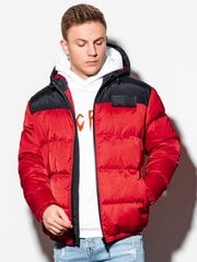 зимняя куртка C458 - красная цена и информация | Мужские куртки | pigu.lt