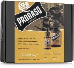 Набор для ухода за бородой для мужчин Proraso Duo Pack Wood & Spice Beard Oil & Shampoo цена и информация | Косметика и средства для бритья | pigu.lt