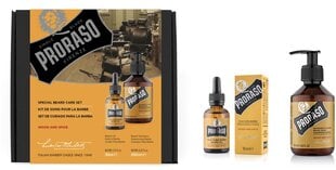 Набор для ухода за бородой для мужчин Proraso Duo Pack Wood & Spice Beard Oil & Shampoo цена и информация | Косметика и средства для бритья | pigu.lt