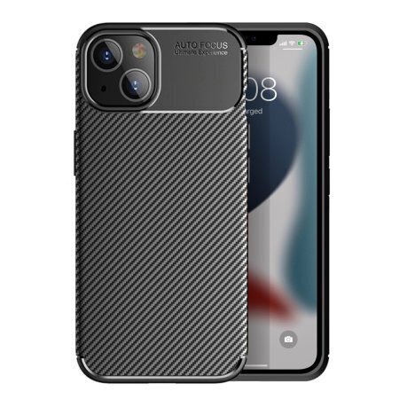 Telefono dėklas Hallo Carbon, skirtas Apple iPhone 13 Pro, juodas цена и информация | Telefono dėklai | pigu.lt