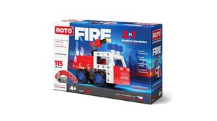 Конструктор пожарная машина ROTO FIRE 2in1 - 115 деталей цена и информация | Конструкторы и кубики | pigu.lt