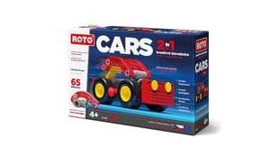 Konstruktorius Roto Cars 2in1 lenktyninis automobilis - 65 dalys. kaina ir informacija | Konstruktoriai ir kaladėlės | pigu.lt
