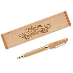 Bambukinis rašiklis dėžutėje "Dėkojame geriausiam bosui" kaina ir informacija | Kitos originalios dovanos | pigu.lt