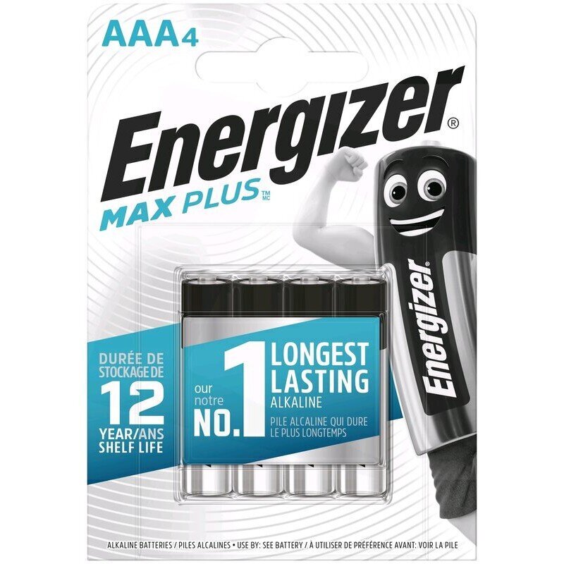 Energizer elementai Max Plus LR03 AAA , 4 vnt. kaina ir informacija | Elementai | pigu.lt