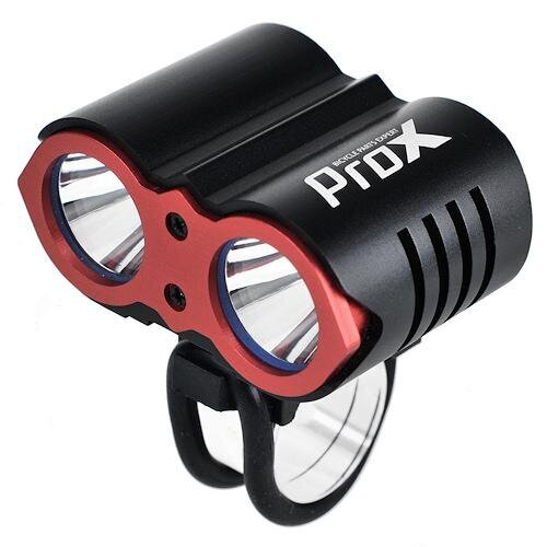 Priekinis dviračio žibintas ProX Dual II Power 2xCree, juodas kaina ir informacija | Žibintai ir atšvaitai dviračiams | pigu.lt