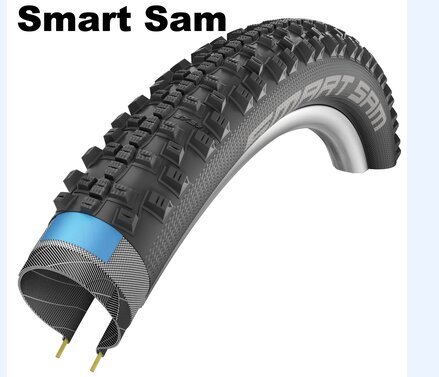 Dviračio padanga 27,5" Schwalbe MTB Smart Sam HS 476 584-54, juoda цена и информация | Dviračių kameros ir padangos | pigu.lt