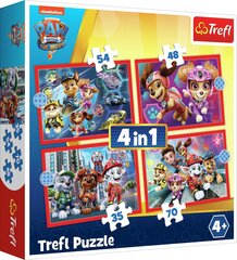 4 dėlionių rinkinys „Šuniukas-patrulis“ Trefl kaina ir informacija | Dėlionės (puzzle) | pigu.lt