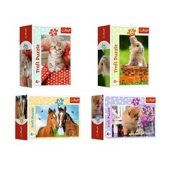 Mini dėlionė „Mieli gyvūnai“ Trefl, 54 d. kaina ir informacija | Dėlionės (puzzle) | pigu.lt