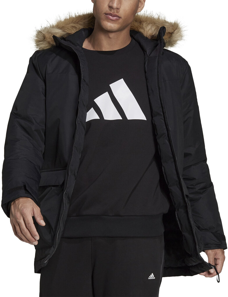 Striukė vyrams Adidas Hooded Parka Black GT1699, juoda, 3XL kaina | pigu.lt