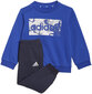 Sportinis kostiumas vaikams Adidas I Lin Ft Jog Black Blue GS4280, mėlynas kaina ir informacija | Megztiniai, bluzonai, švarkai berniukams | pigu.lt