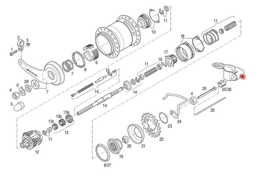 Dėžutės tvirtinimo varžtas įvorėms Sram S7 ir P5 kaina ir informacija | Kitos dviračių dalys | pigu.lt