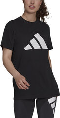 Футболка Adidas W Fi 3B Tee Black H24100/M цена и информация | Футболка женская | pigu.lt