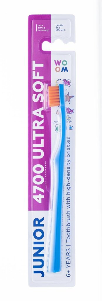 Dantų šepetėlis vaikams Woom Junior Ultra Soft 4700 kaina ir informacija | Dantų šepetėliai, pastos | pigu.lt