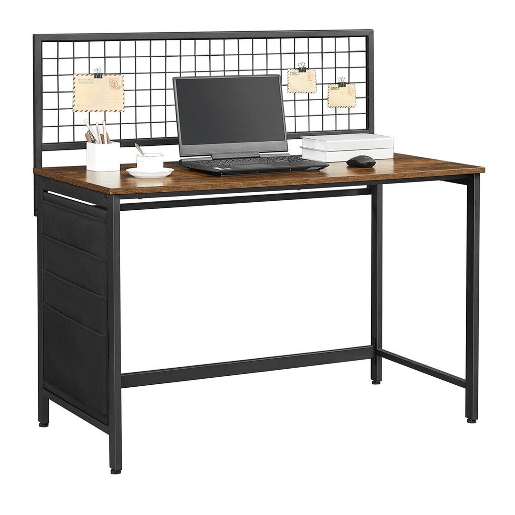 Rašomasis stalas Songmics 118x60, tamsiai rudas/juodas kaina ir informacija | Kompiuteriniai, rašomieji stalai | pigu.lt