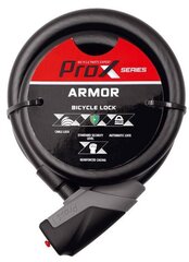 Spyna ProX Armor 15x1500mm, juoda цена и информация | Замки для велосипеда | pigu.lt