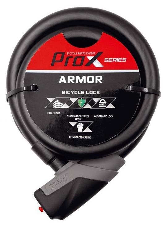 Spyna ProX Armor 15x1500mm, juoda цена и информация | Užraktai dviračiams | pigu.lt