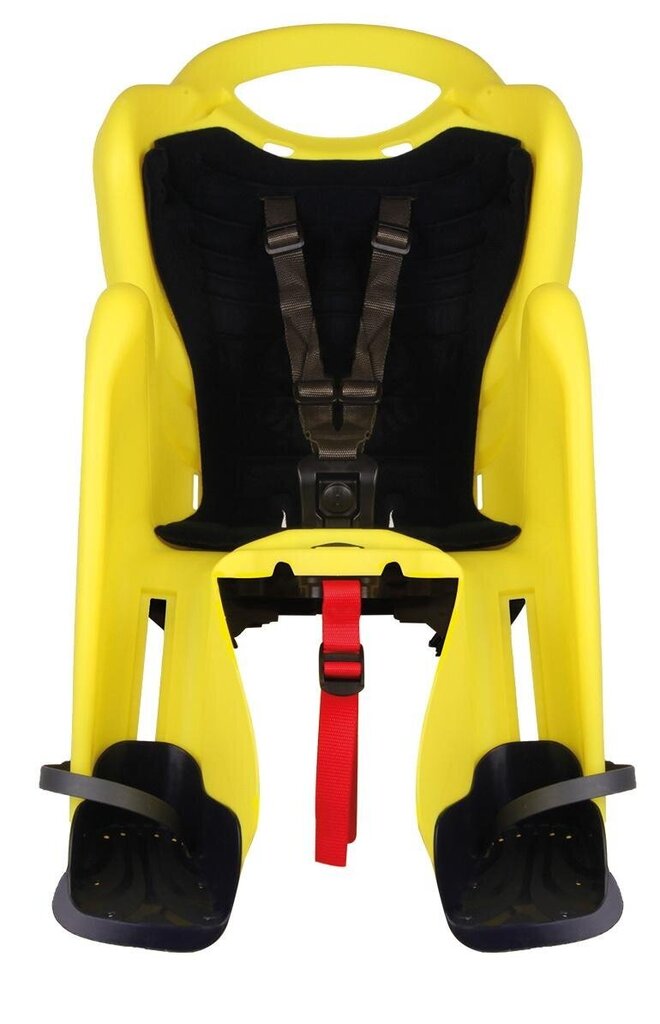 Galinė dviračio kėdutė Bellelli Mr Fox HiViz, geltona kaina ir informacija | Dviračių kėdutės vaikams | pigu.lt