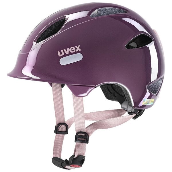 Vaikiškas dviratininko šalmas Uvex Oyo plum-dust, violetinis
