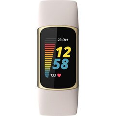 Fitbit Charge 5 Lunar White/Soft Gold FB421GLWT kaina ir informacija | Fitbit Išmanieji laikrodžiai, apyrankės | pigu.lt